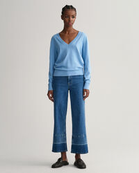 Pull col V en coton léger