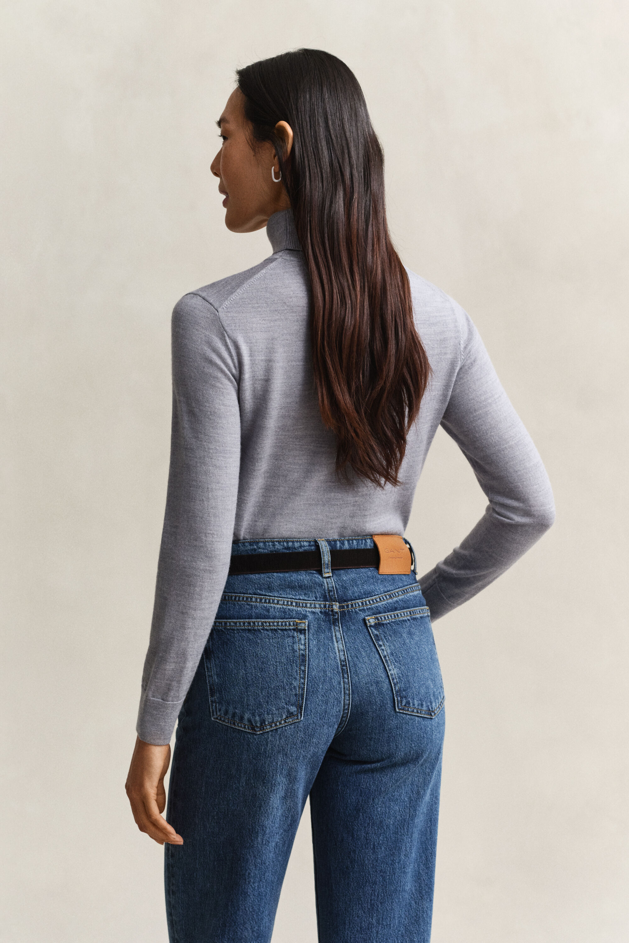 Pull col roulé en laine mérinos extrafine