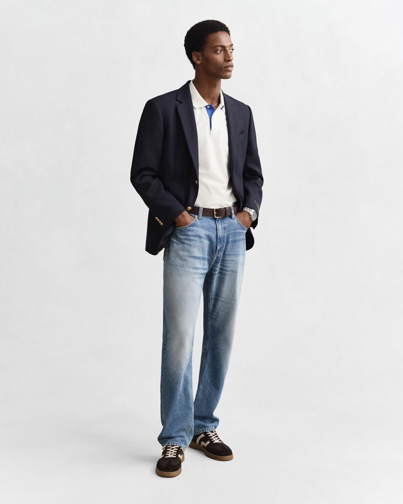 Polo en coton piqué contrastant