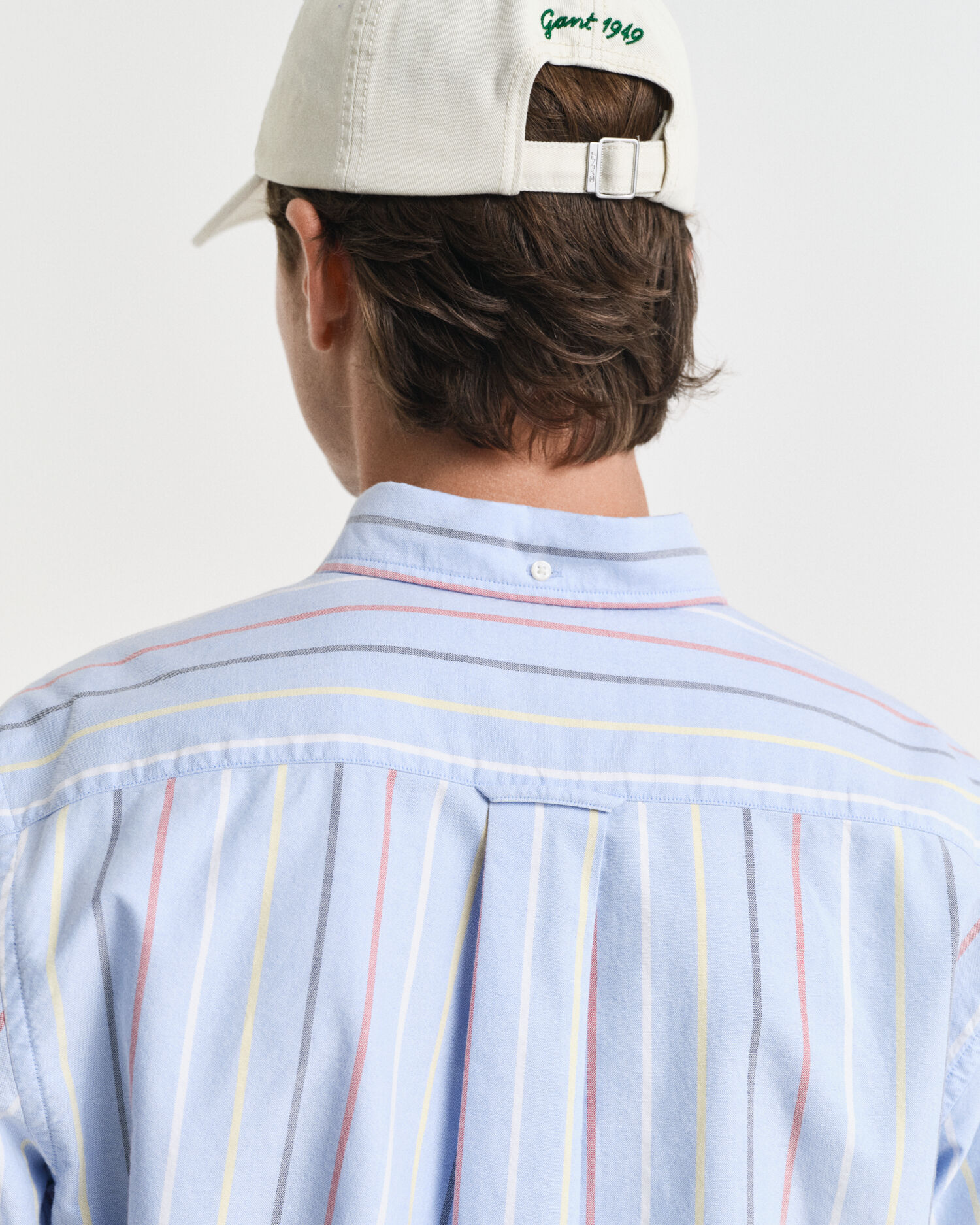 Chemise coupe regular classique en coton Oxford à rayures multicolores