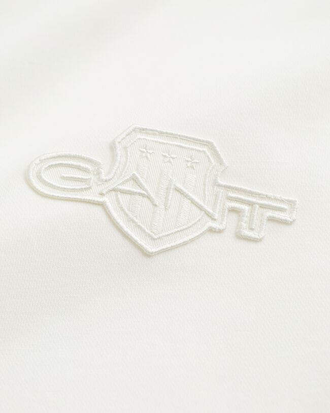 Sweat-shirt rond avec écusson ton sur ton