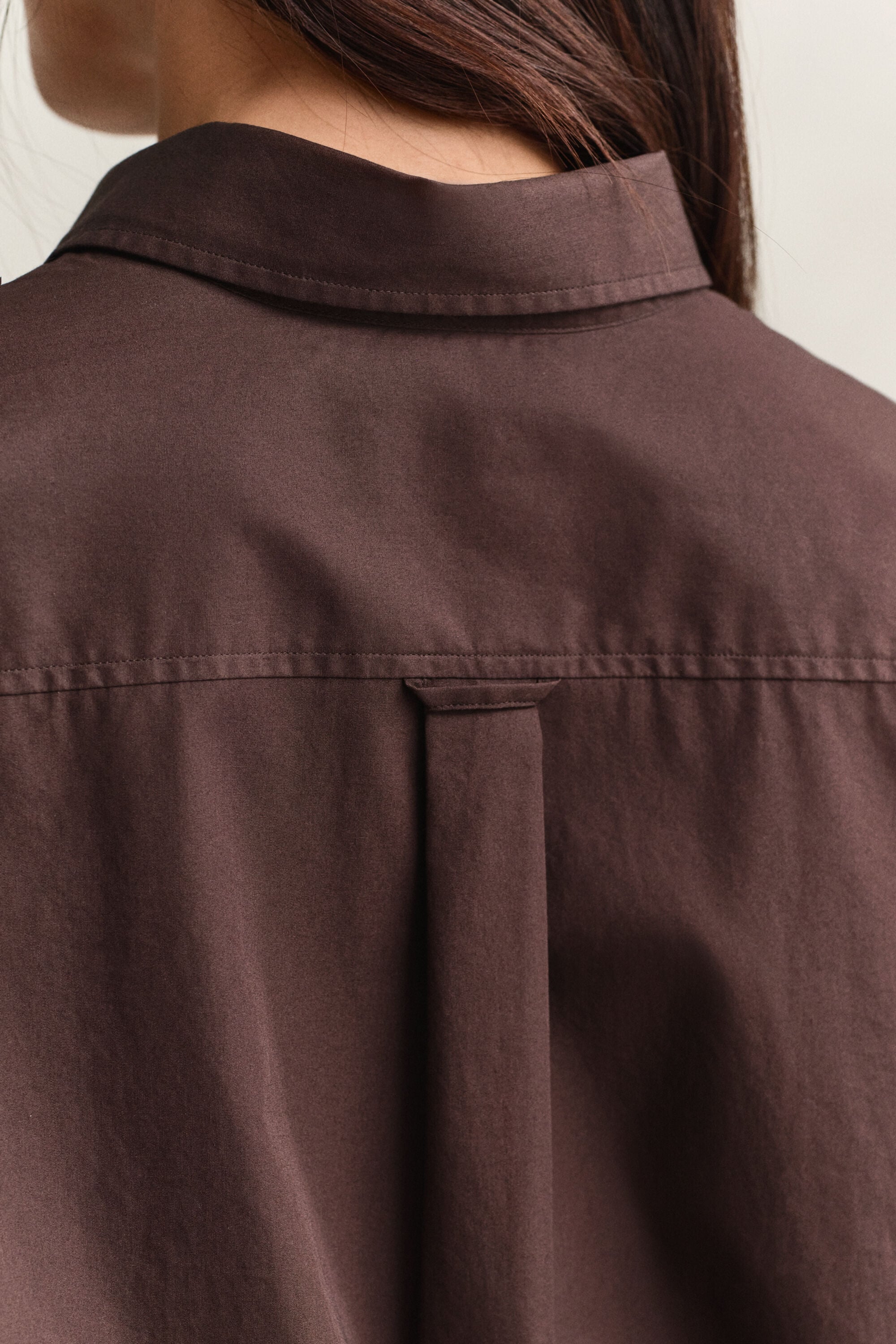 Chemise coupe décontractée en popeline classique