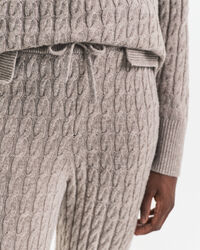 Pantalon en maille torsadée de laine