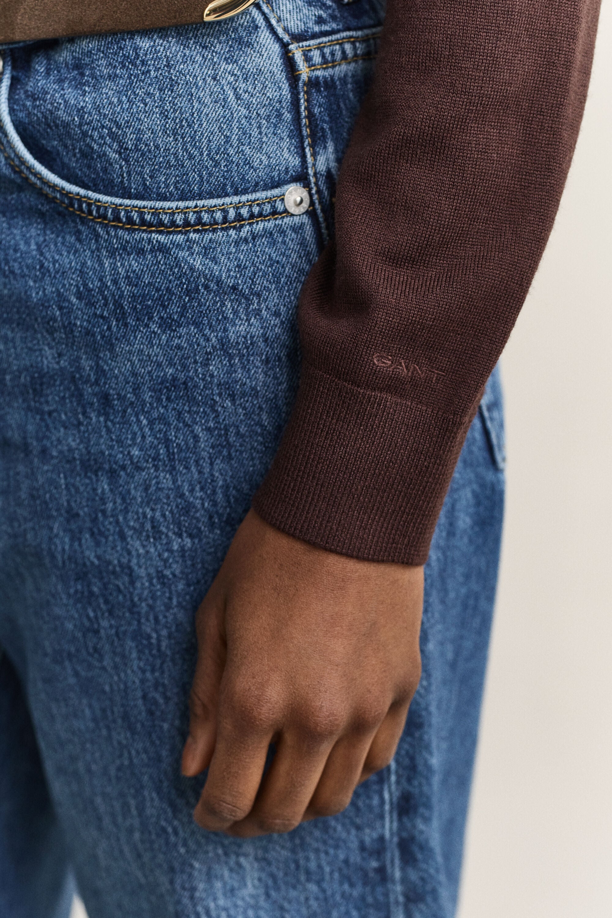 Pull col rond en laine mérinos extrafine