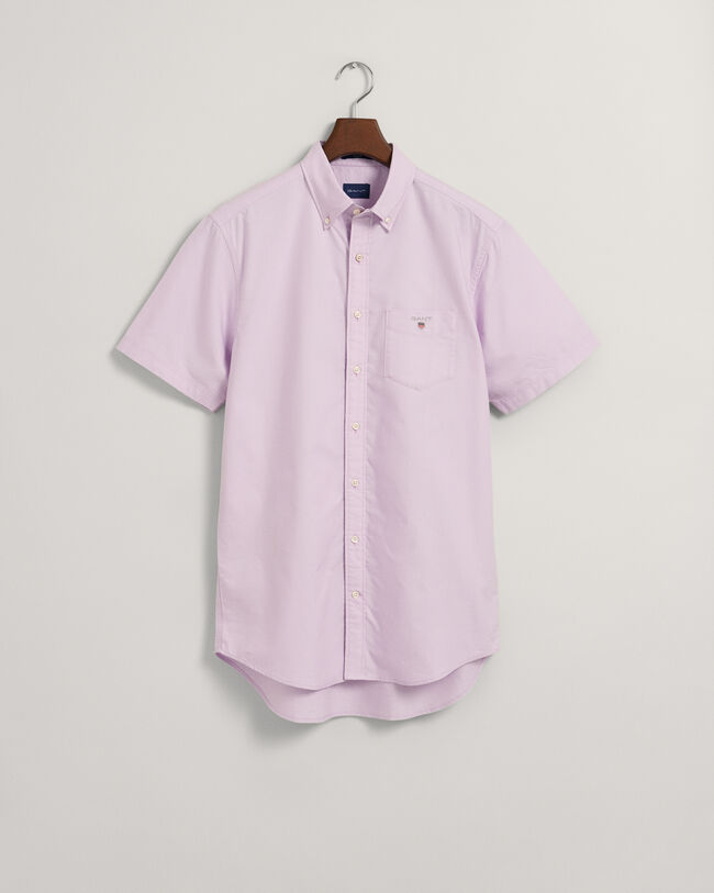 Chemise regular fit en coton Oxford &agrave; manches courtes