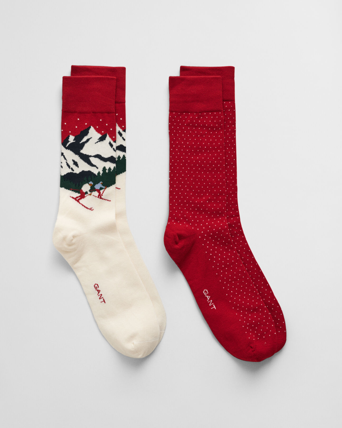 Coffret cadeau 2 paires de chaussettes motif ski