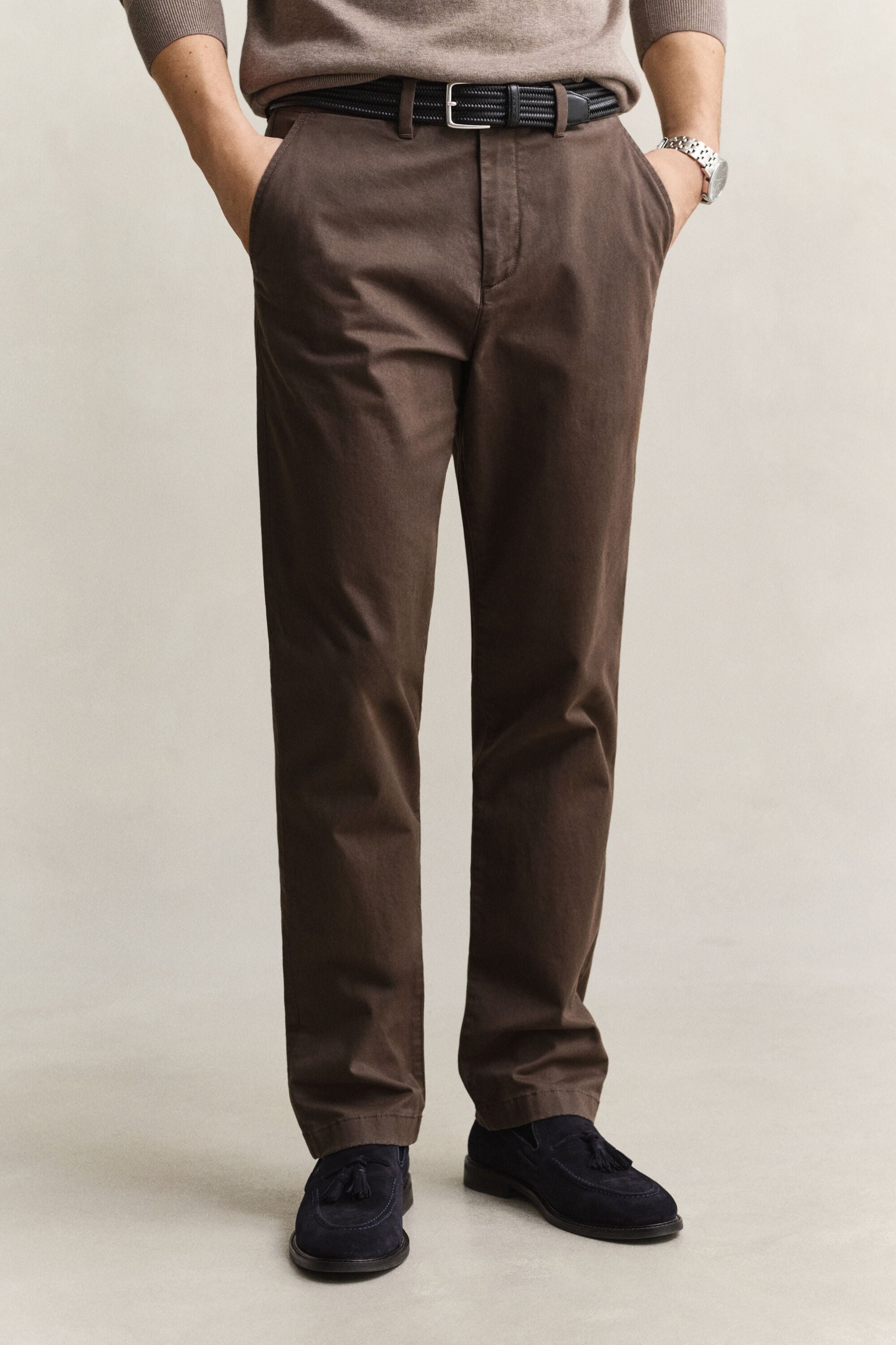 Pantalon chino classique coupe regular