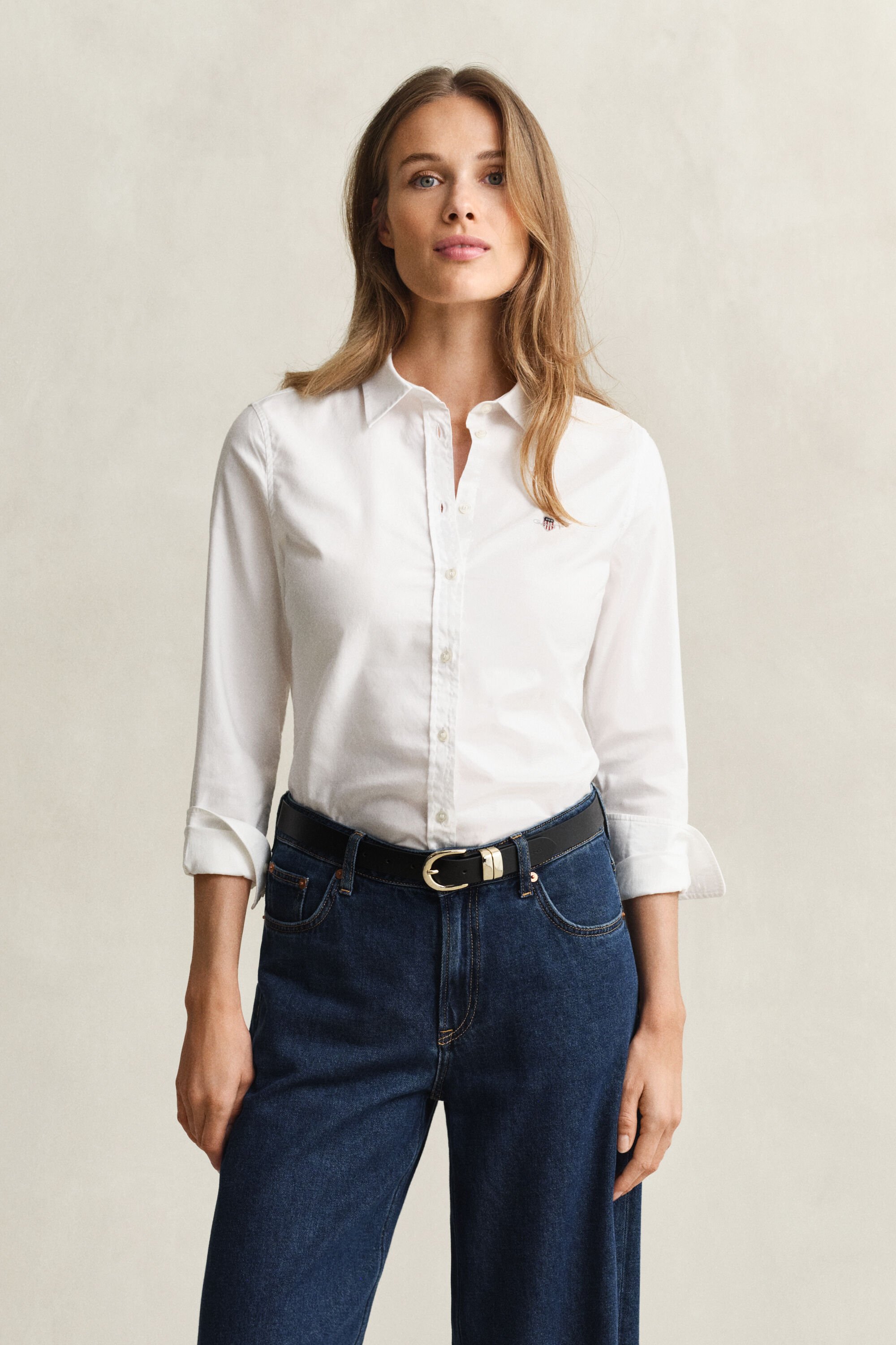 Chemise en coton Oxford stretch