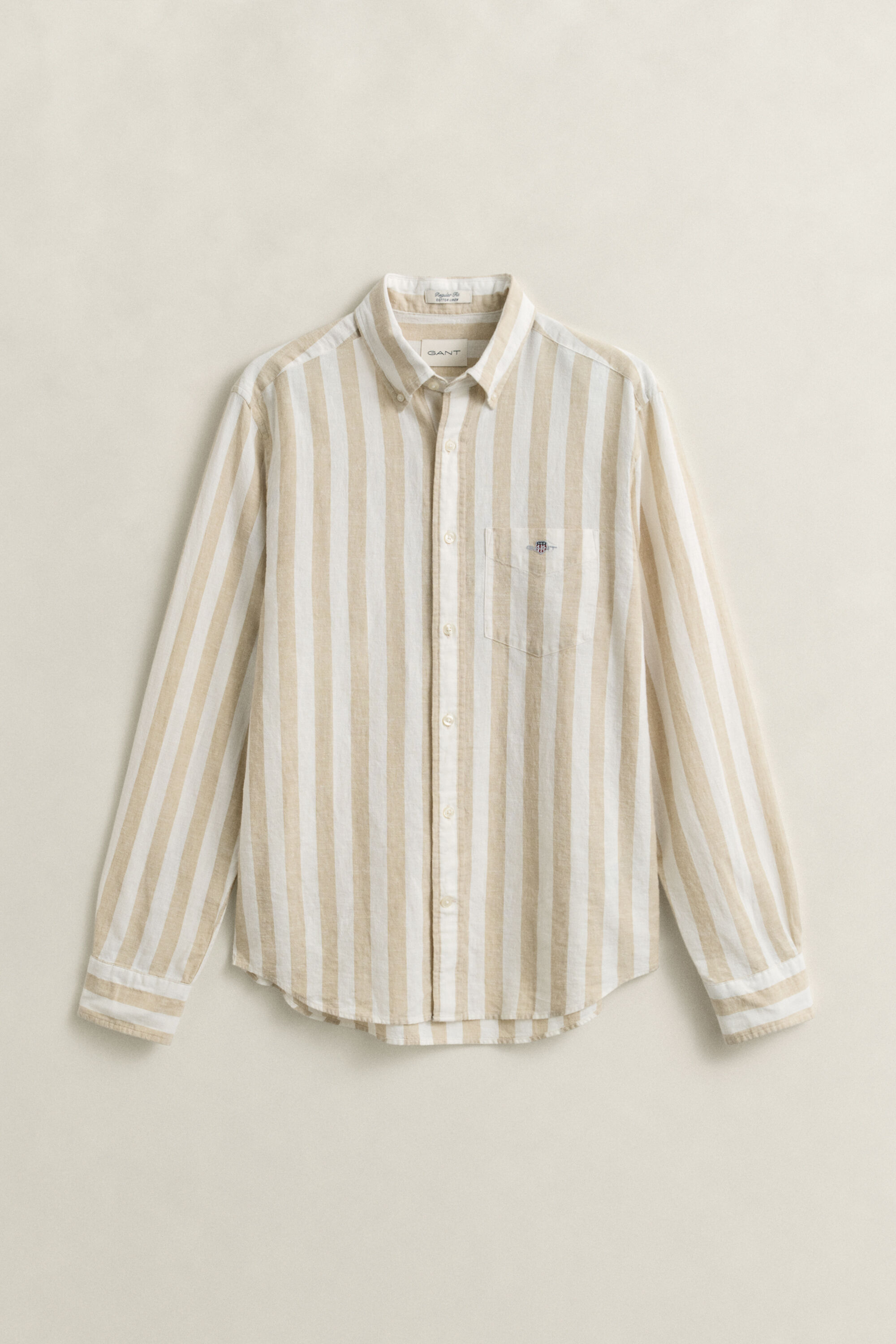 Chemise en lin mélangé à rayures