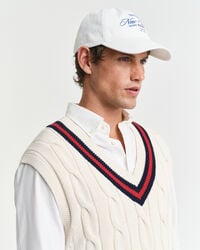 Pull sans manches en maille torsadée