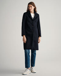 Manteau ajusté en laine mélangée