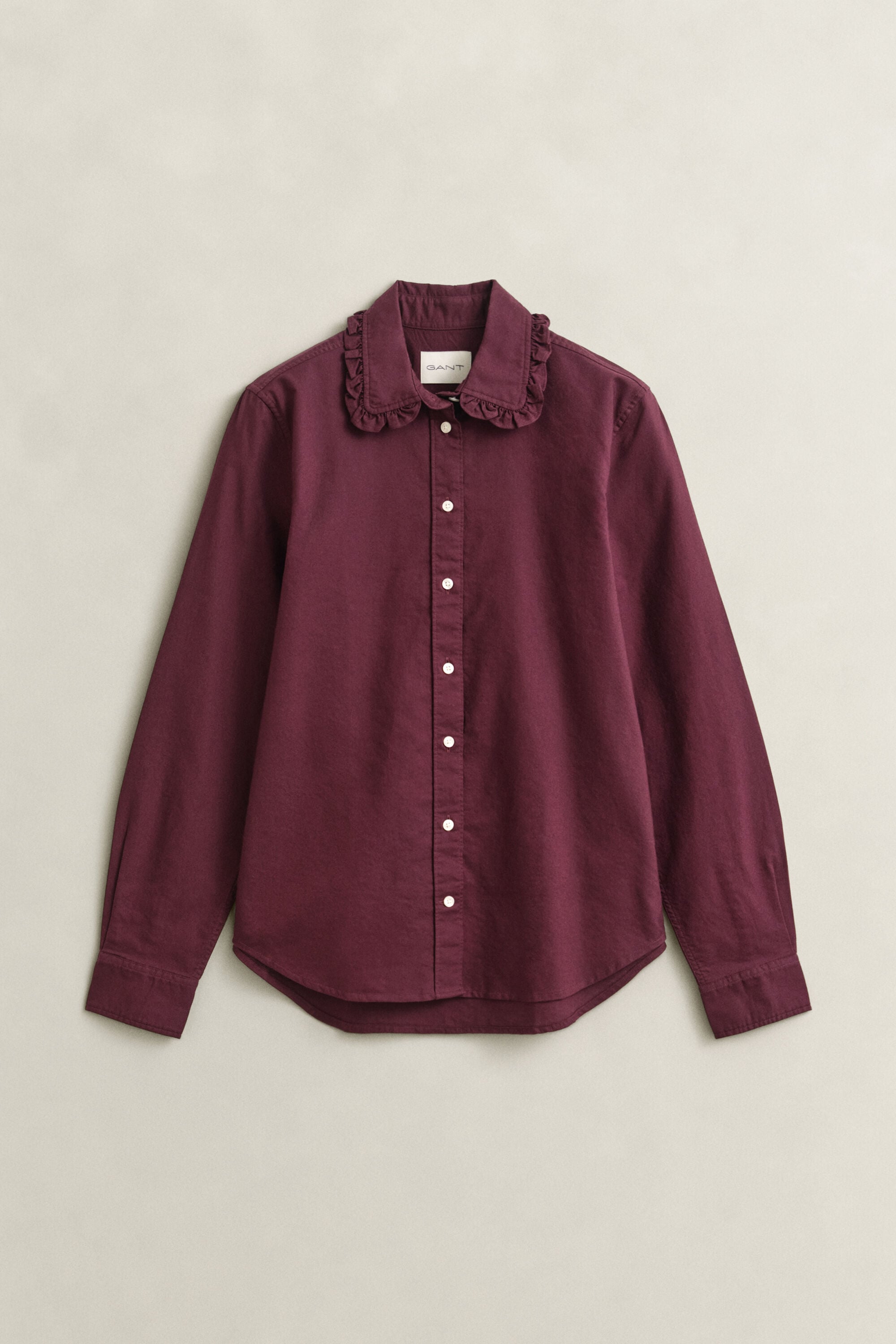 Chemise en coton Oxford classique à volants