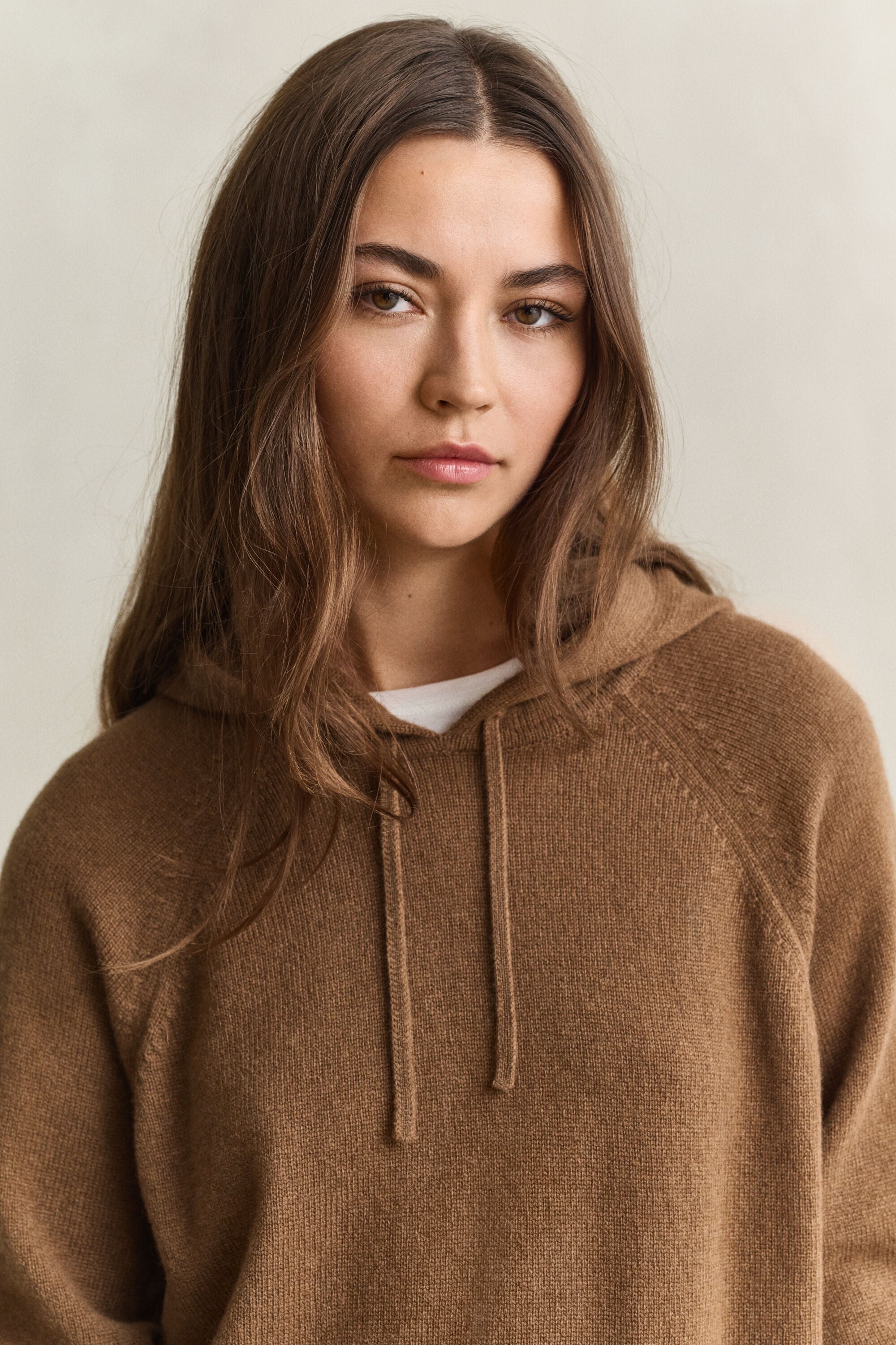 Sweat à capuche en laine et cachemire