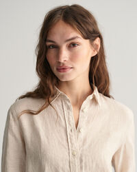 Chemise regular fit en chambray de lin