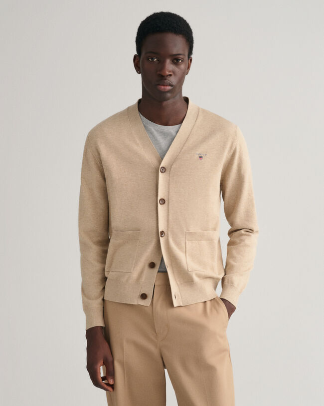 Cardigan col V en coton Classic