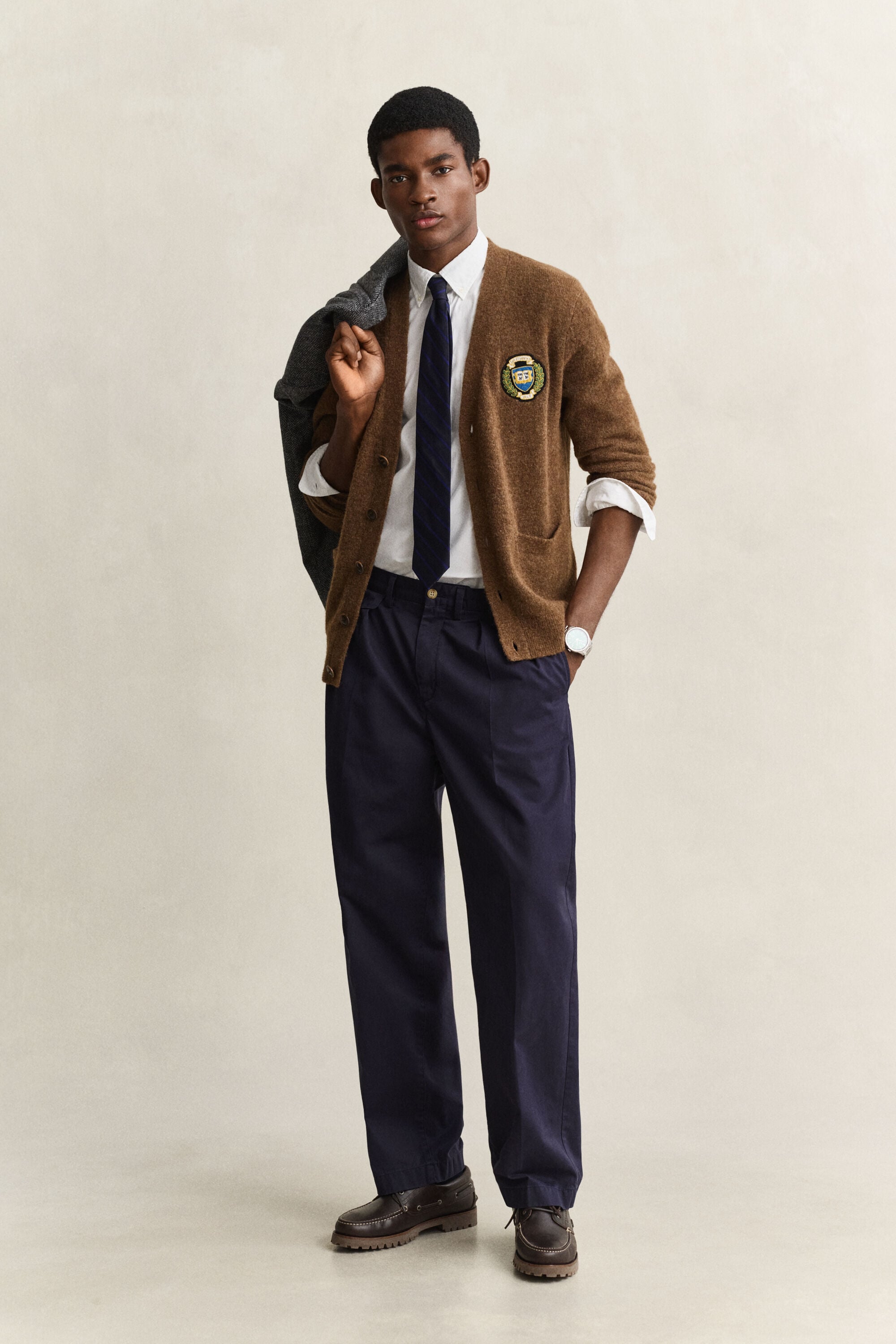 Cardigan en laine brossée Gant x Yale