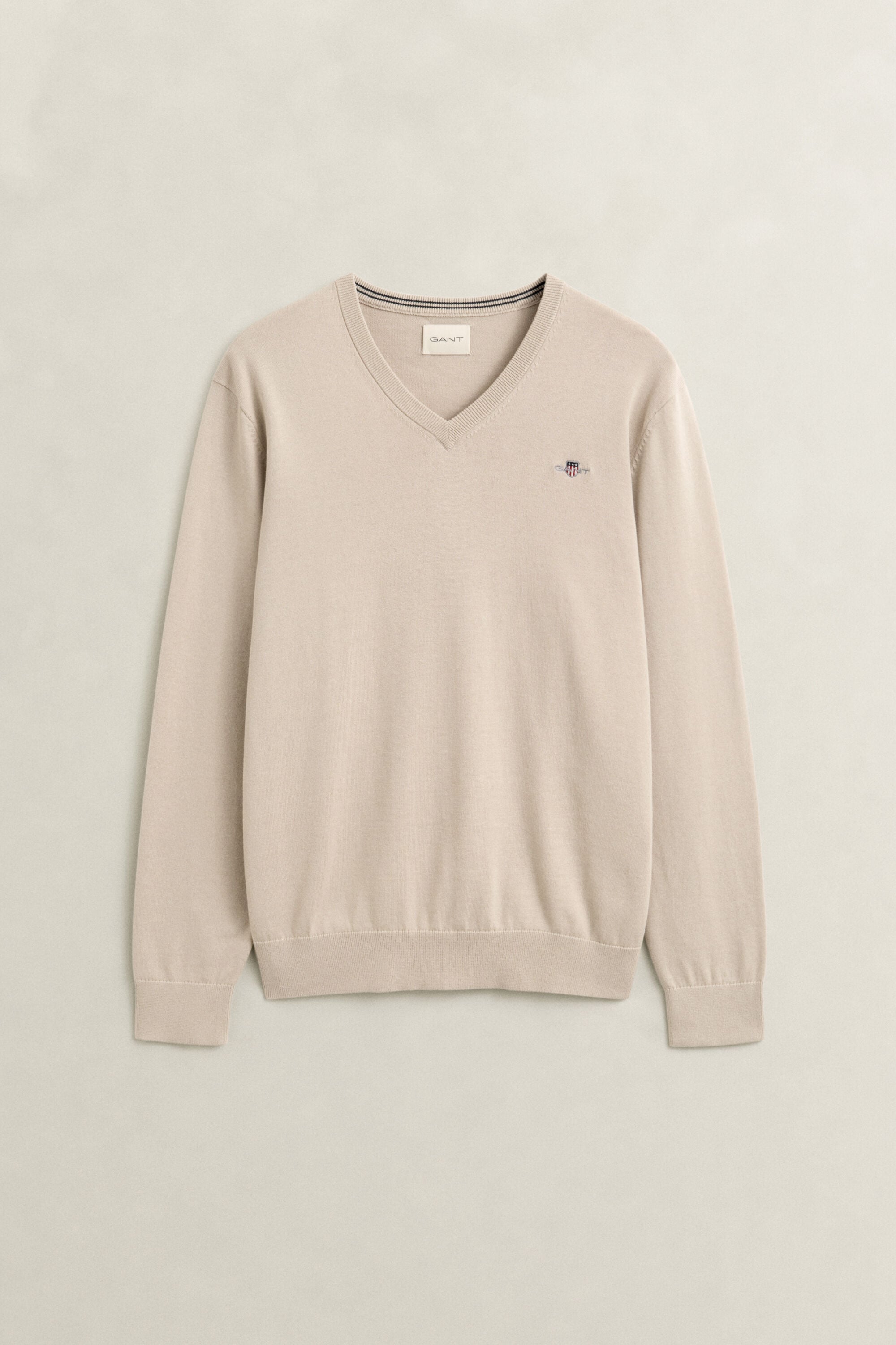 Pull col V en coton classique