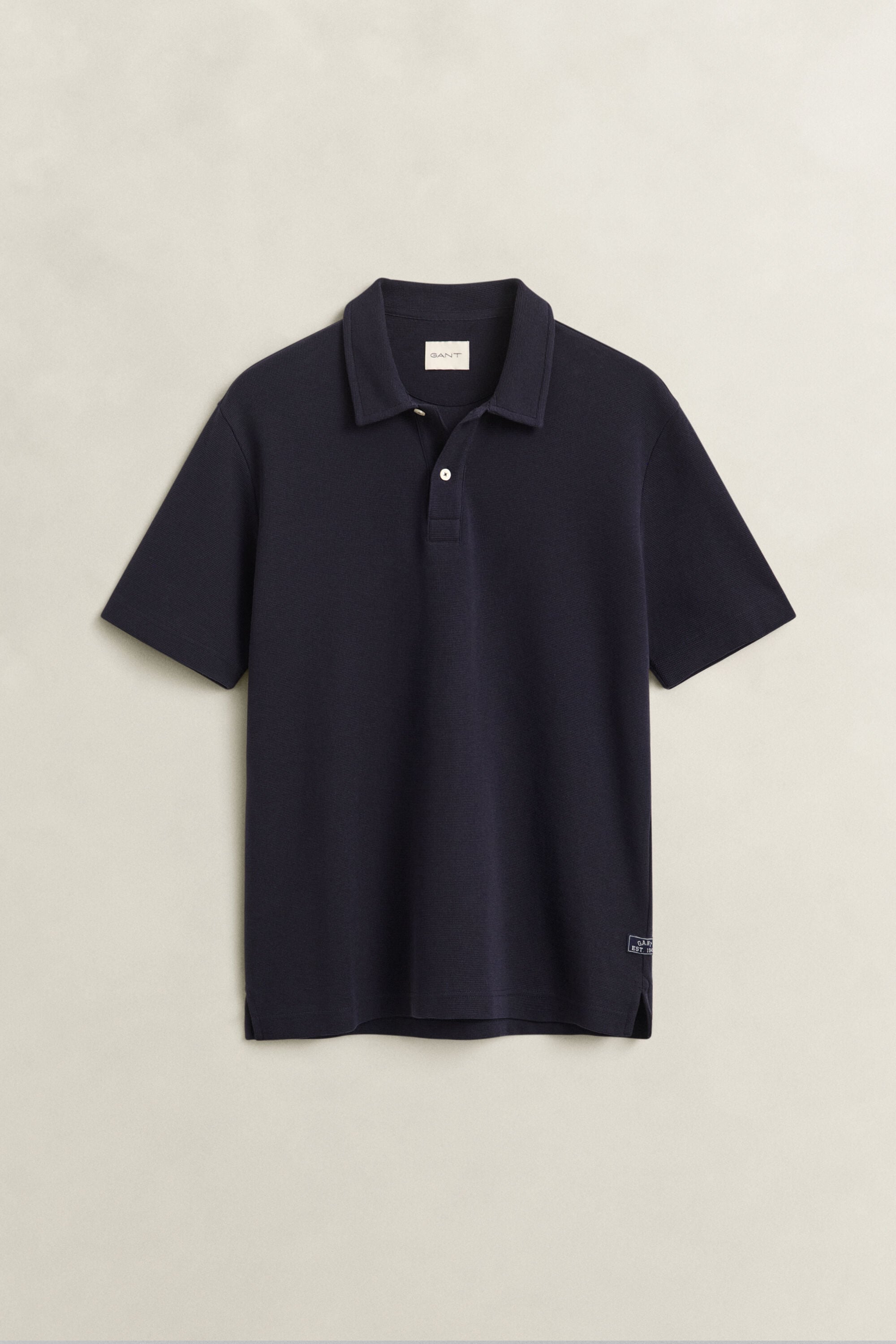 Polo à texture gaufrée