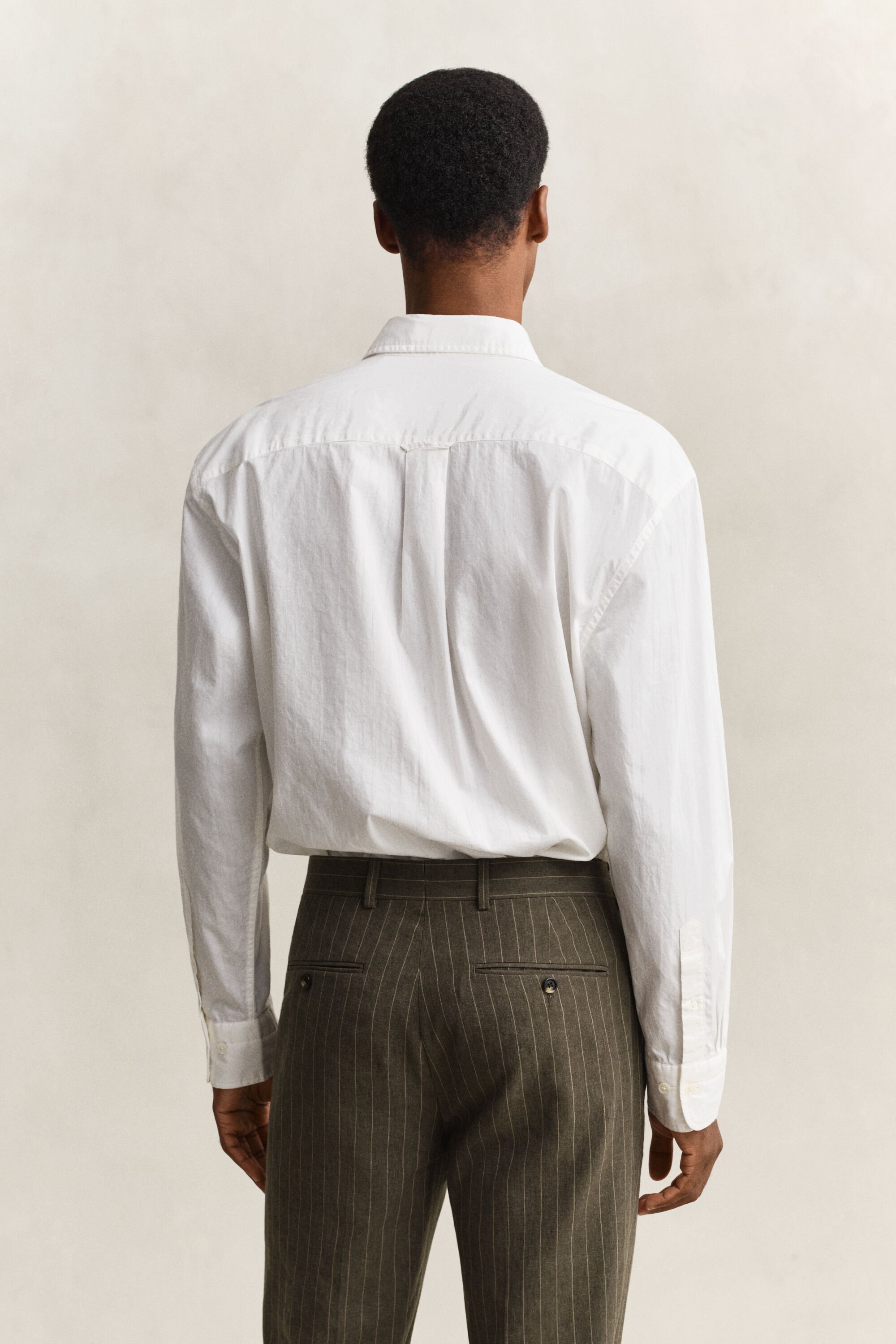 Chemise relaxed fit à rayures Dobby