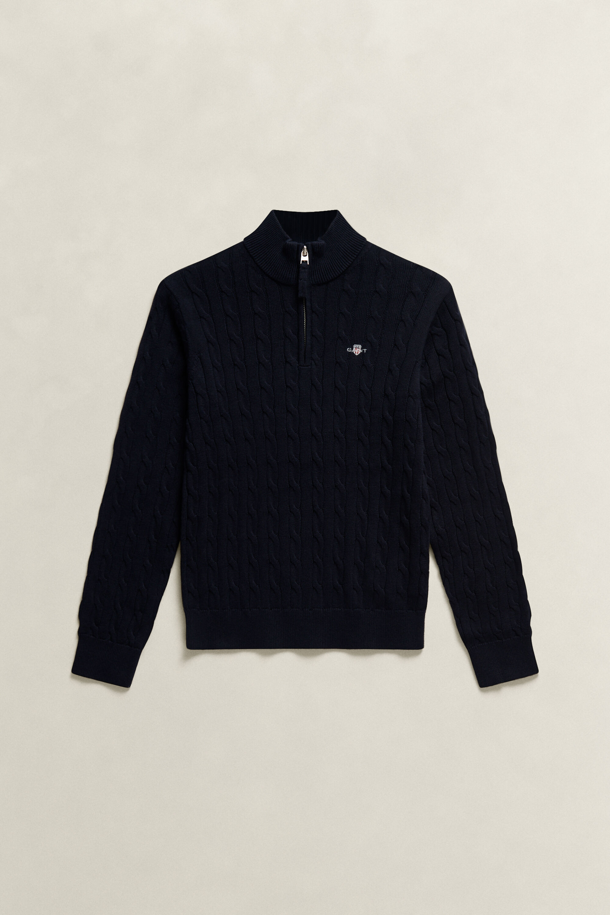 Pull à demi-zip en maille torsadée avec écusson pour Ado Garçon