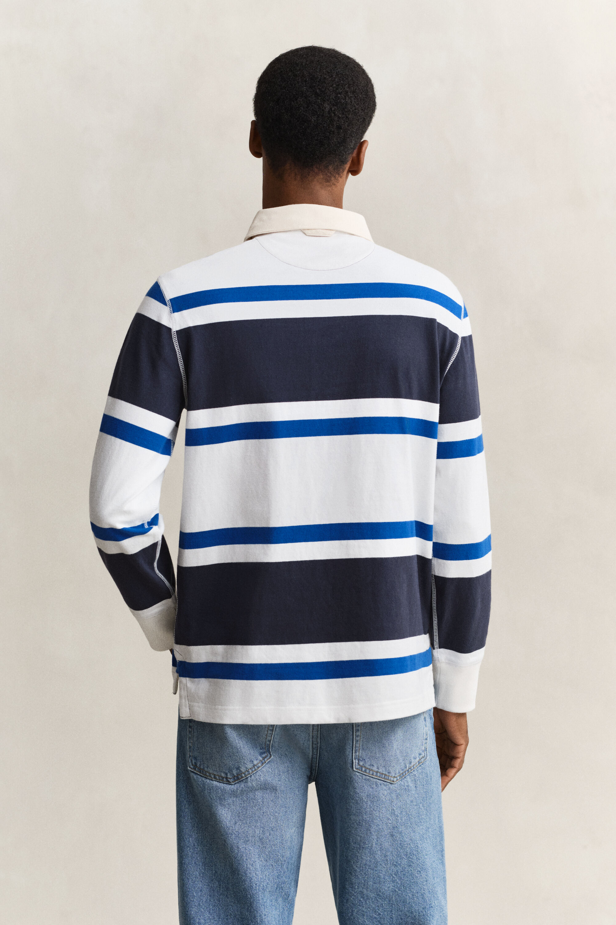 Polo Rugger à rayures en colour-block