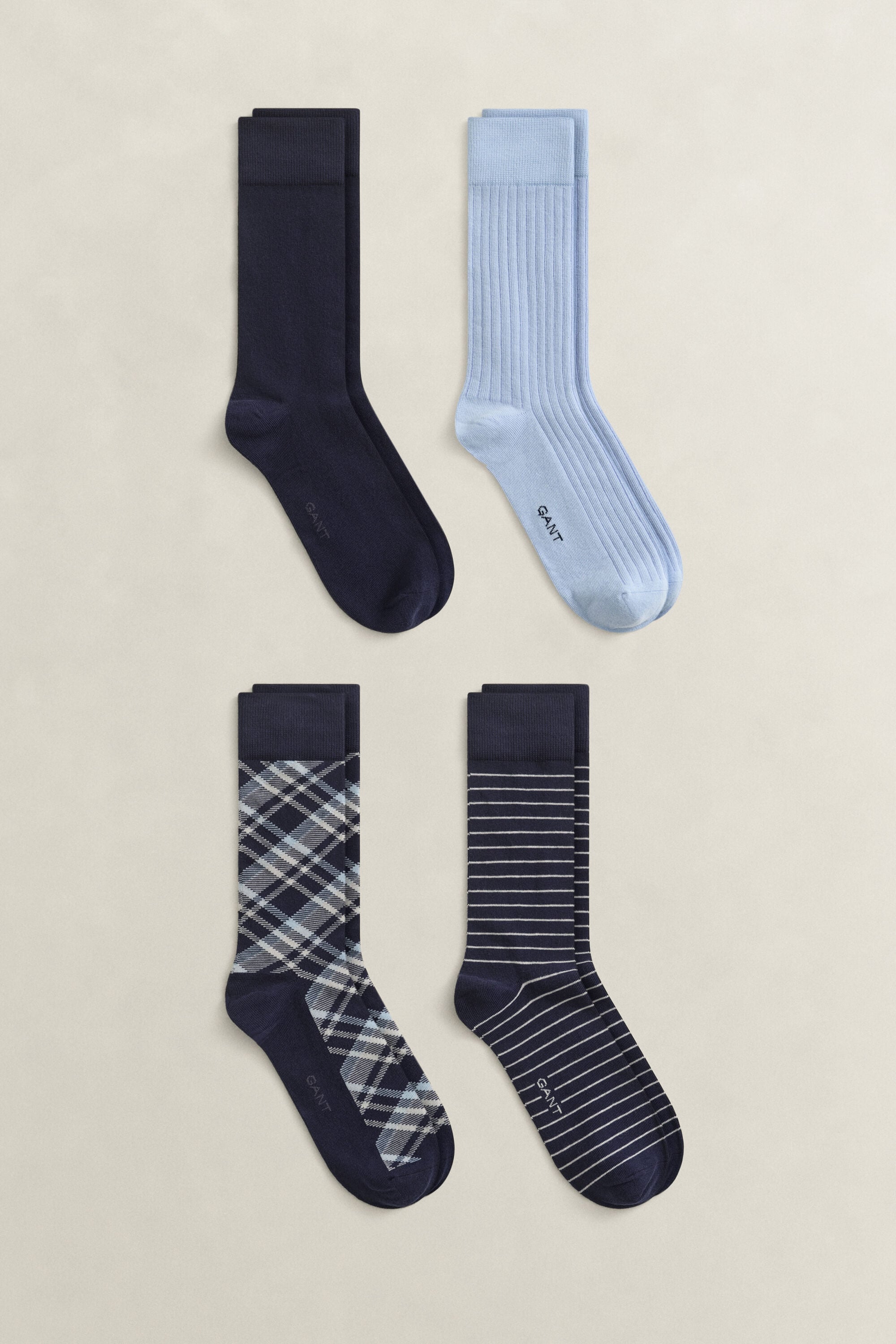 Coffret cadeau de 4 paires de chaussettes à carreaux