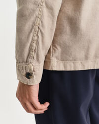 Surchemise coupe regular en coton et lin