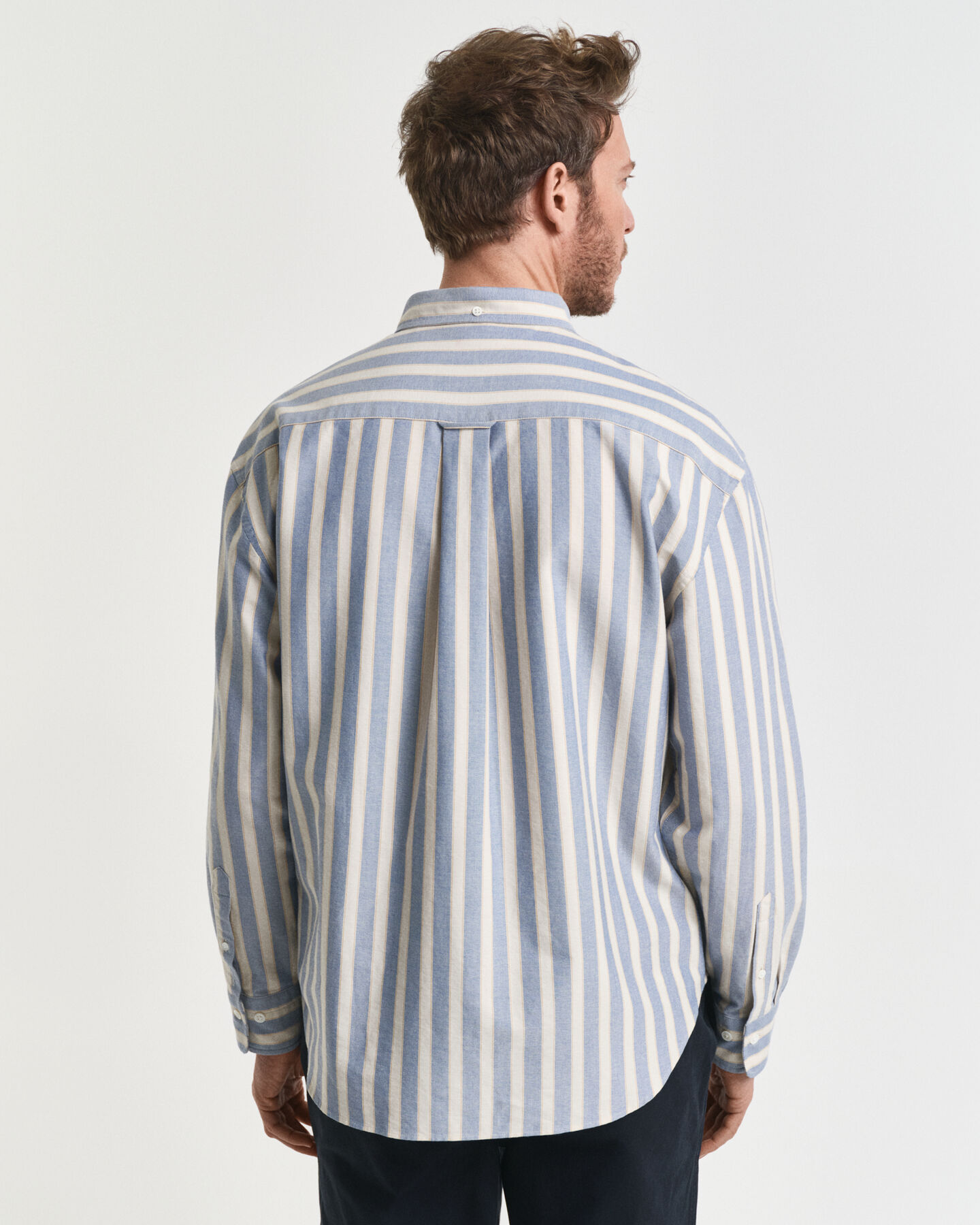 Chemise coupe décontractée en coton Oxford à rayures Heritage