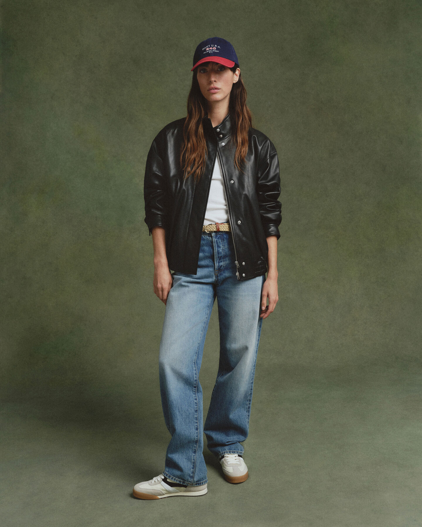 Veste Harrington en cuir