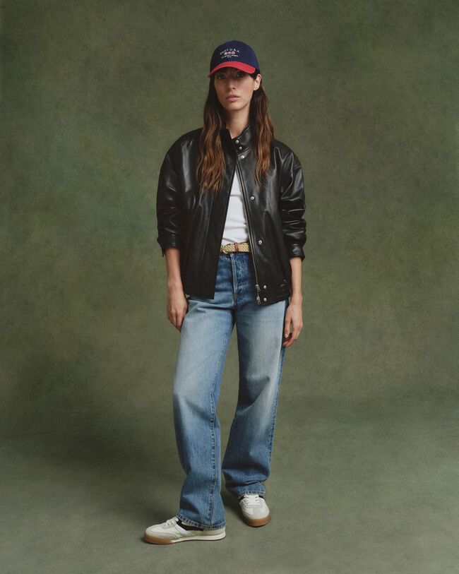 Veste Harrington en cuir