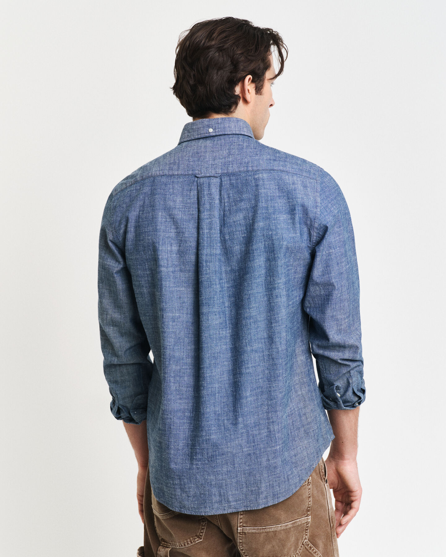 Chemise regular fit en chambray indigo