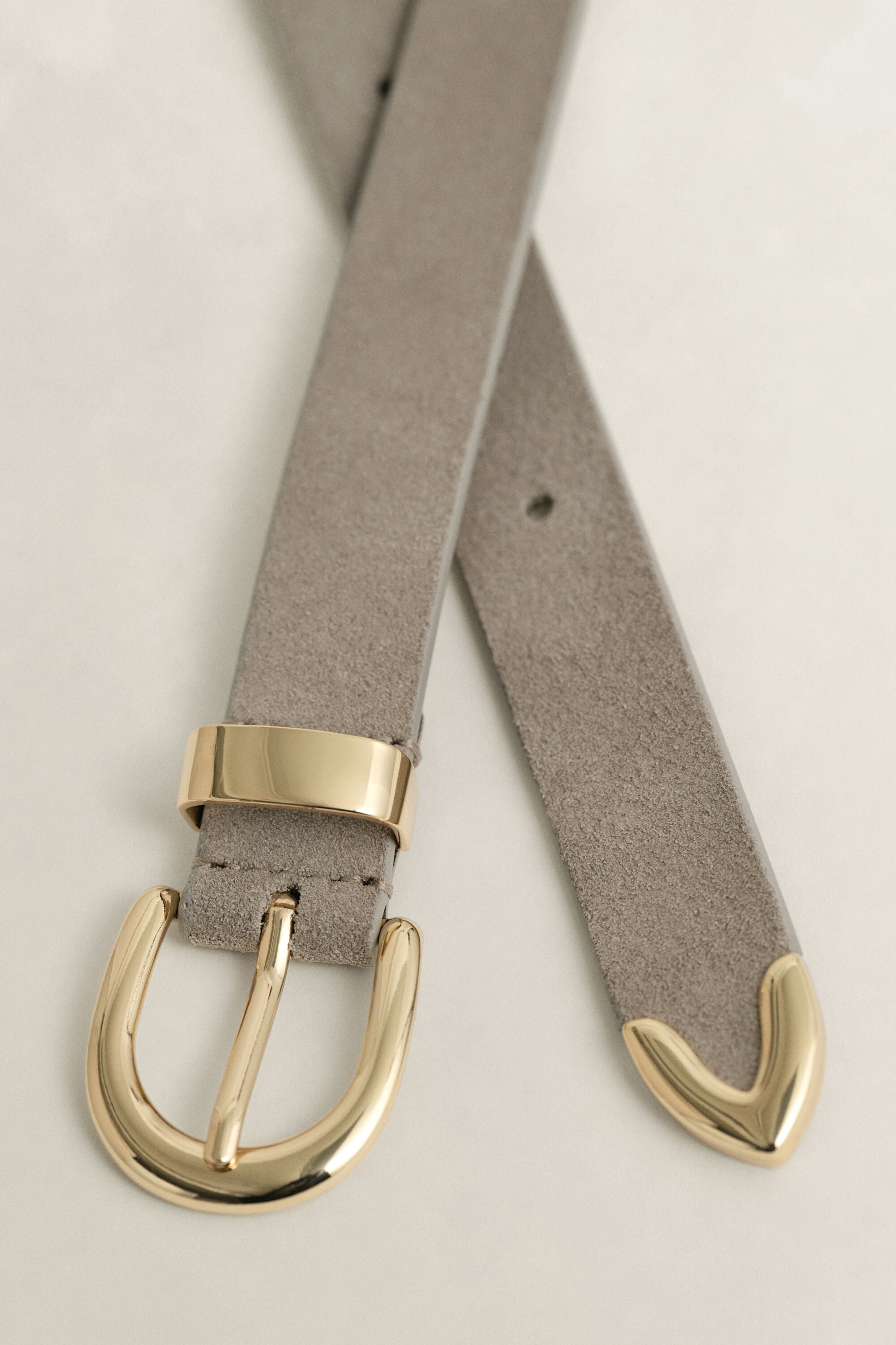 Ceinture en daim et métal