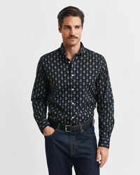 Chemise coupe regular en sergé imprimé cachemire