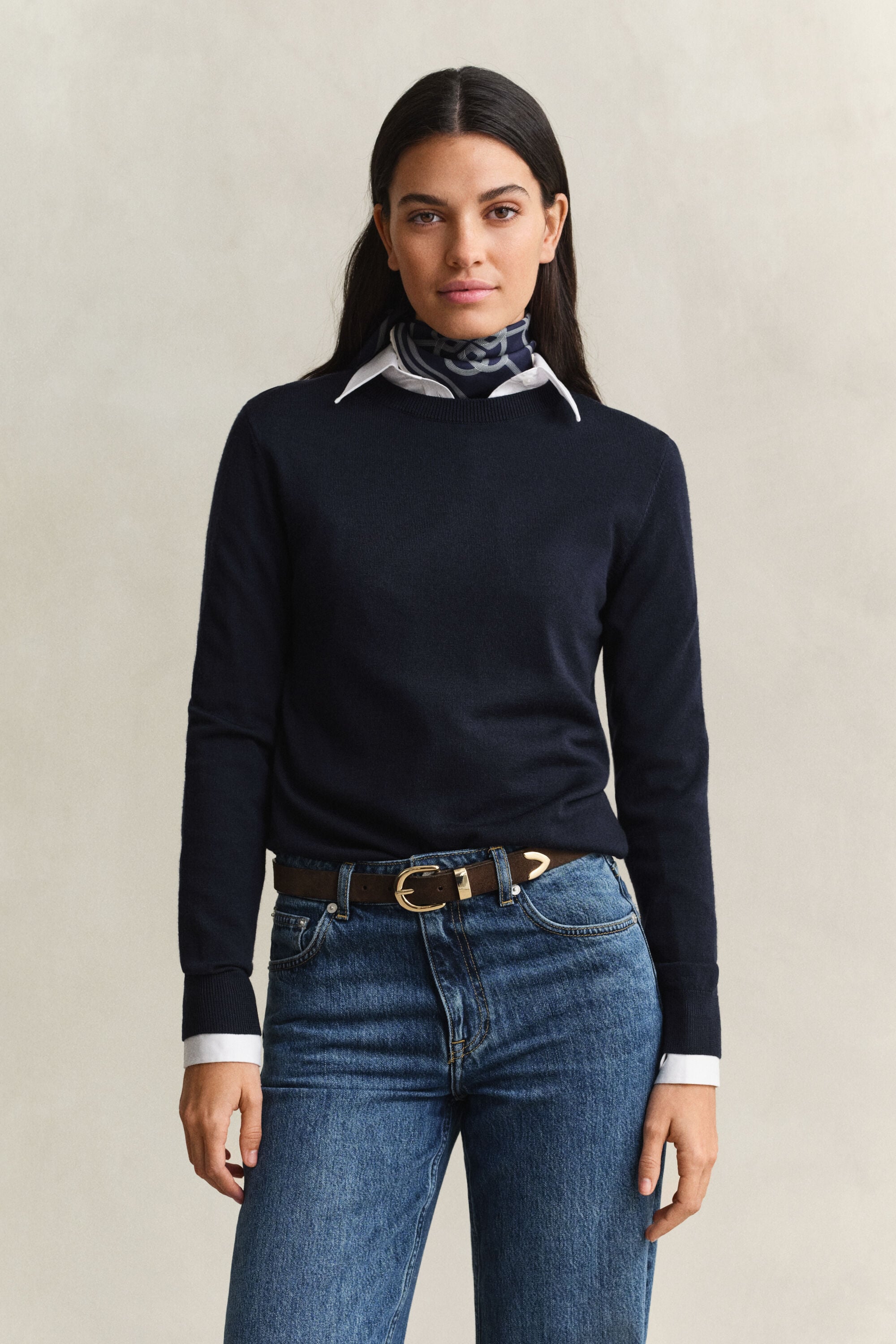Pull col rond en laine mérinos extrafine