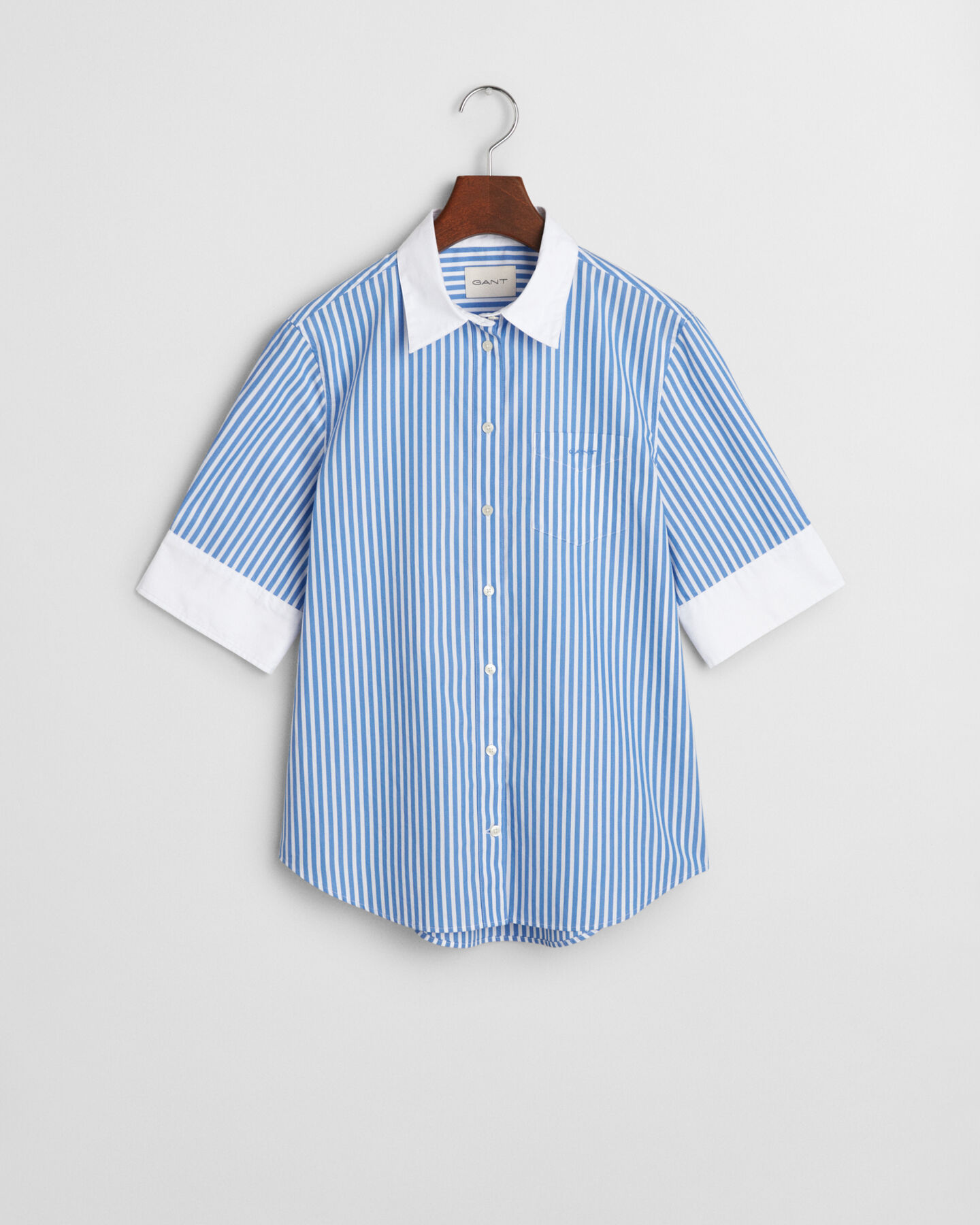 Chemise coupe regular à rayures contrastées