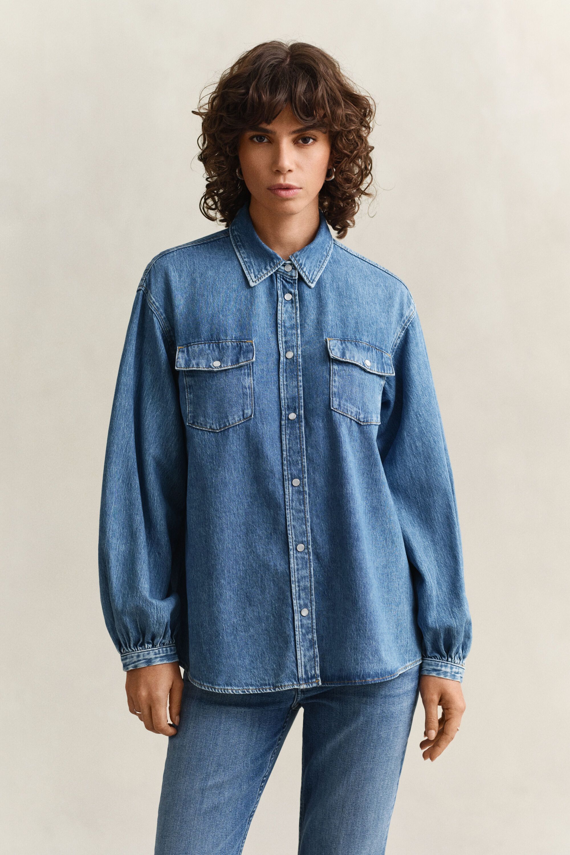 Chemise à manches volumineuses