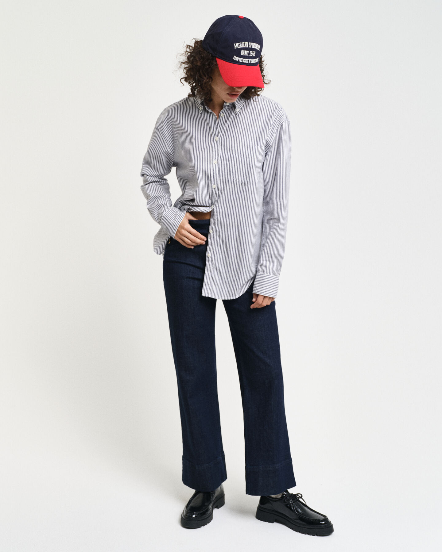 Chemise relaxed fit en coton Oxford Luxury à rayures