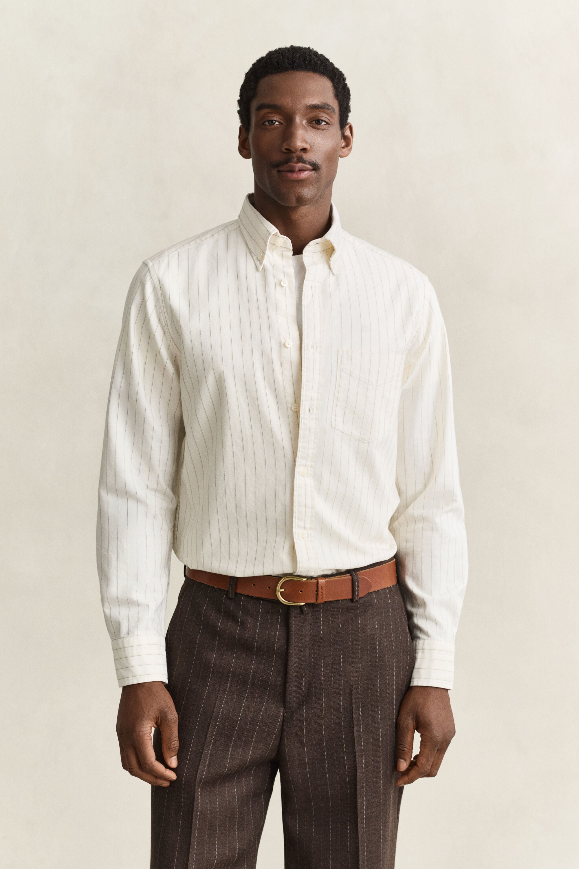 Chemise en coton Oxford à rayures Archive