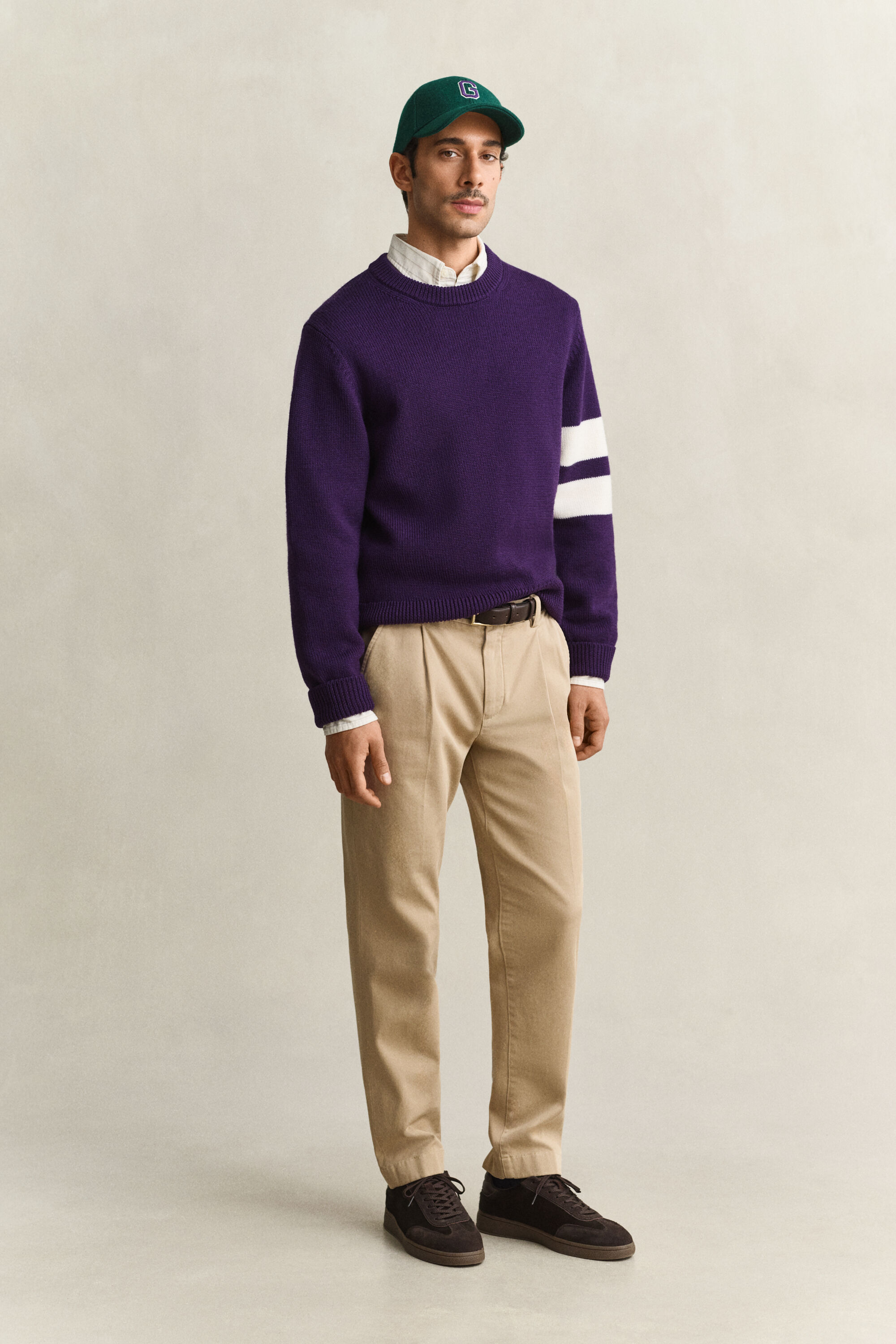 Pull en laine mérinos à rayures