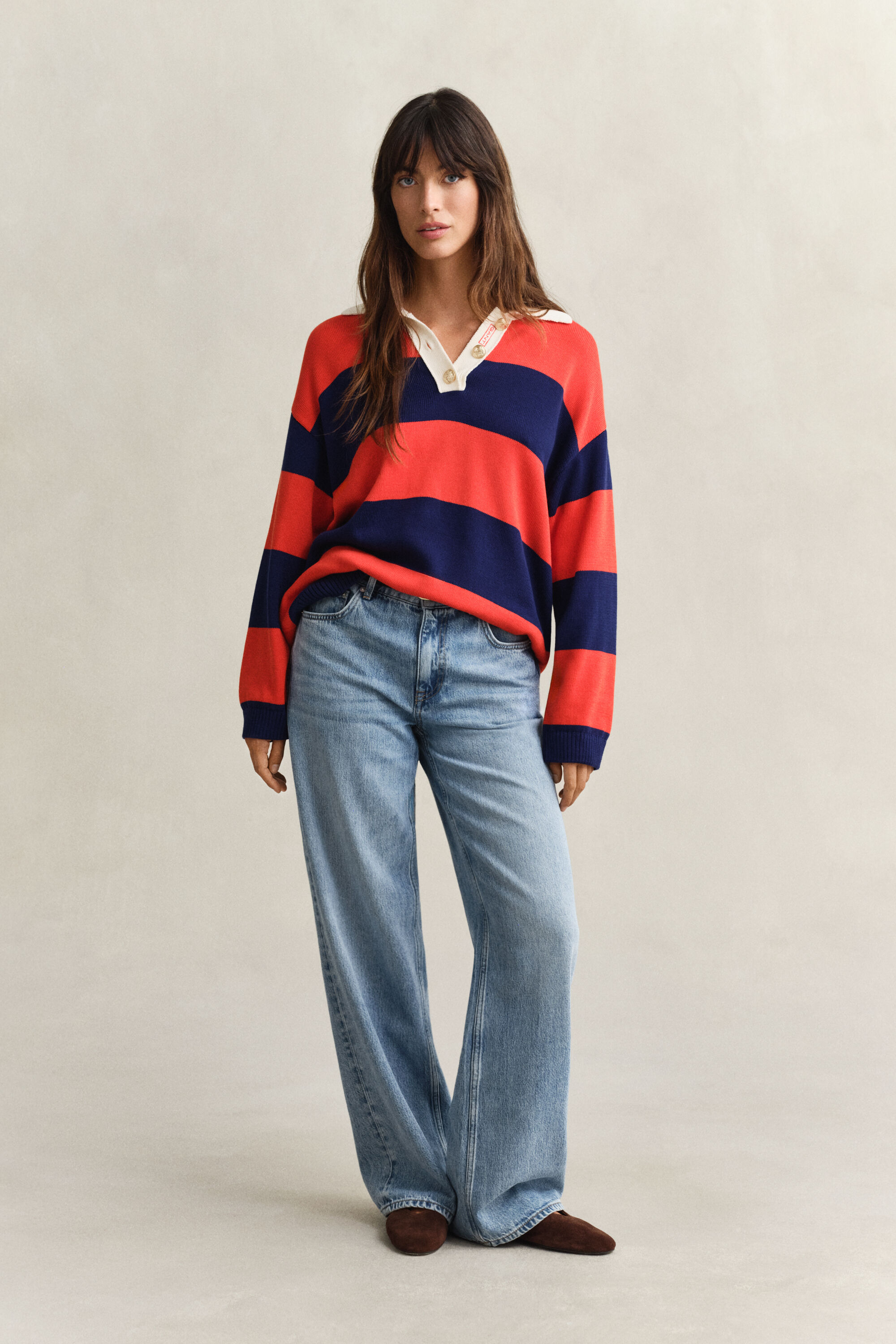 Rugger en coton à rayures