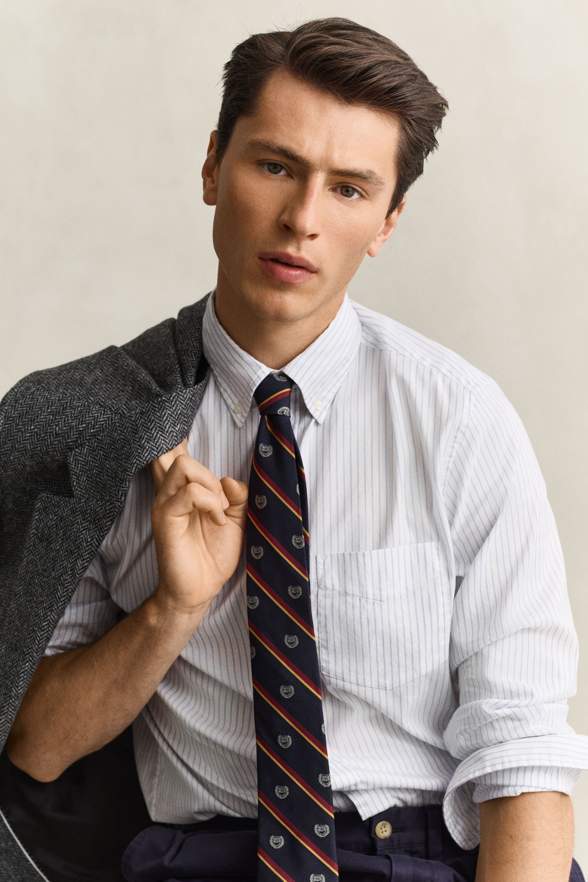 Chemise en coton Oxford à rayures Gant x Yale