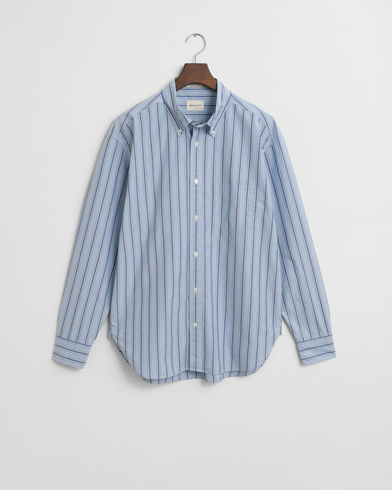 Chemise relaxed fit &agrave; rayures Heritage Poplin