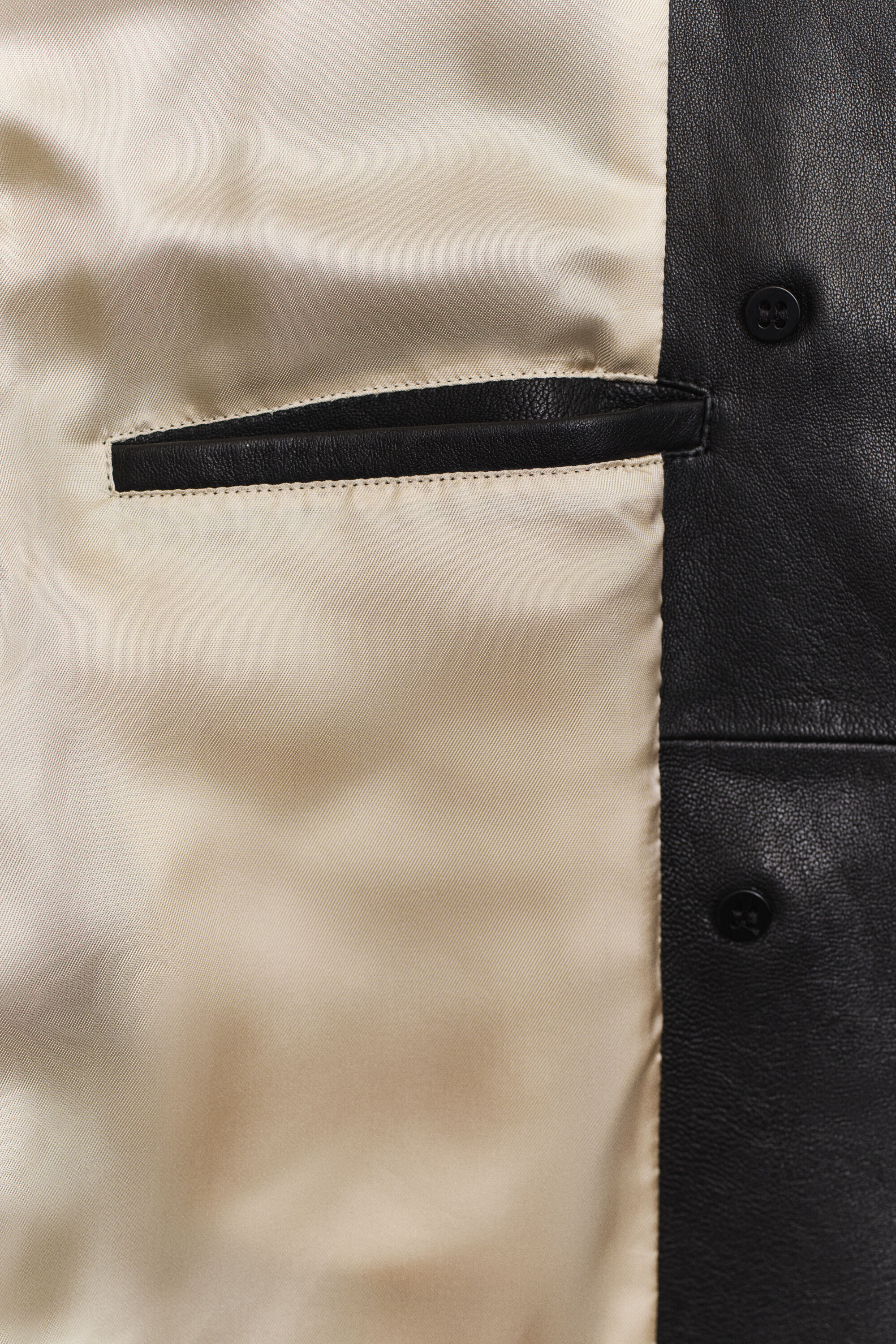 Trench-coat court en cuir