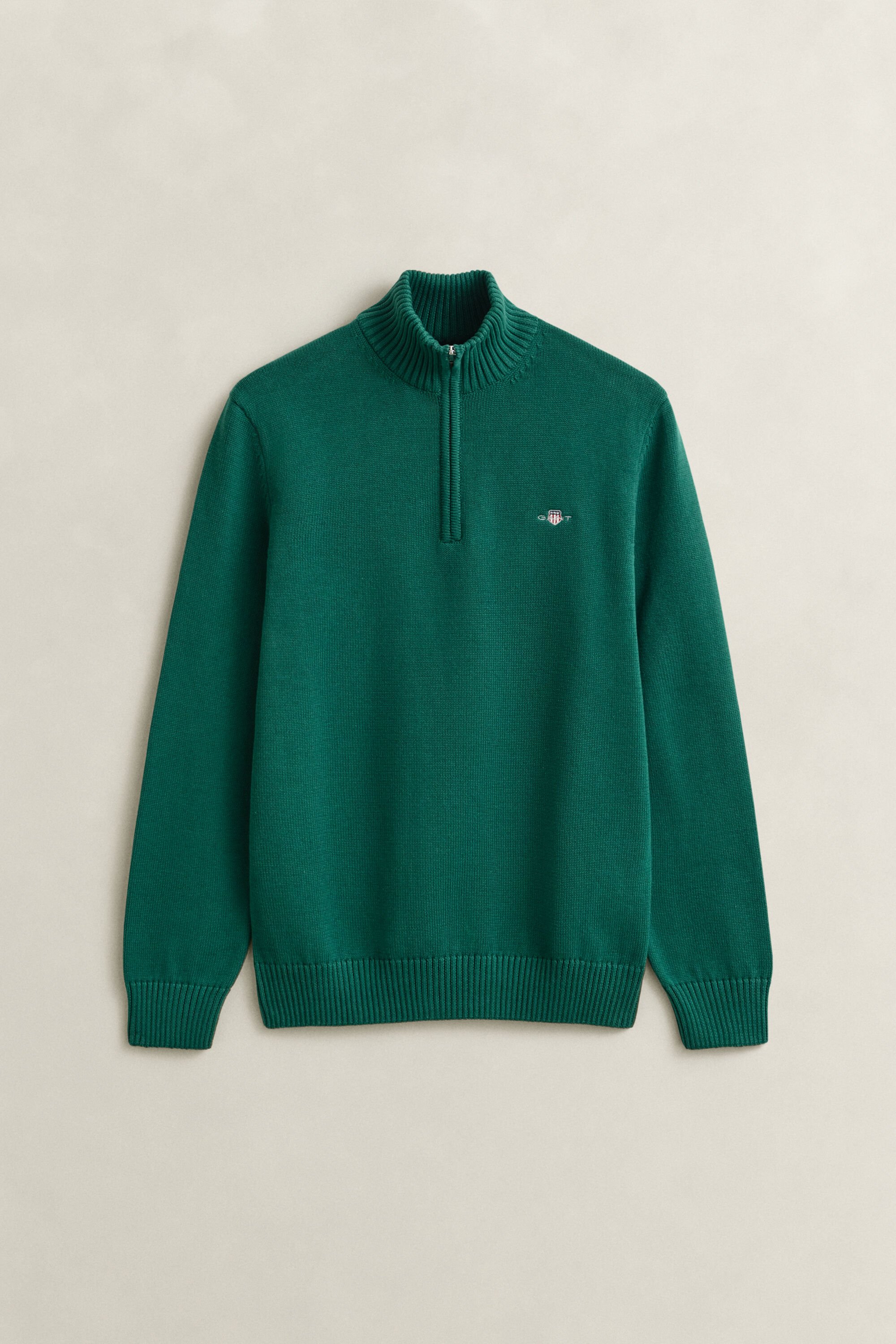 Pull en coton décontracté à demi-zip