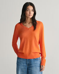 Pull col V en maille fine