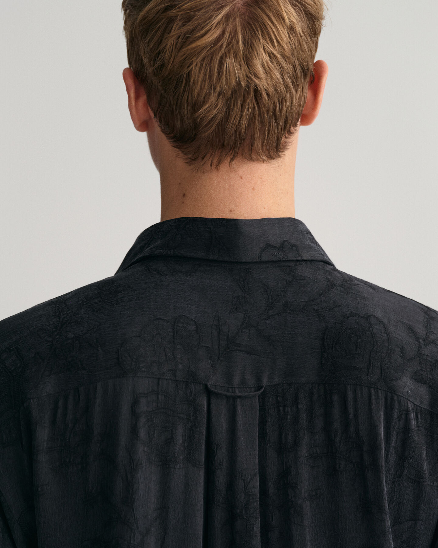 Chemise relaxed fit en jacquard de cupro et viscose