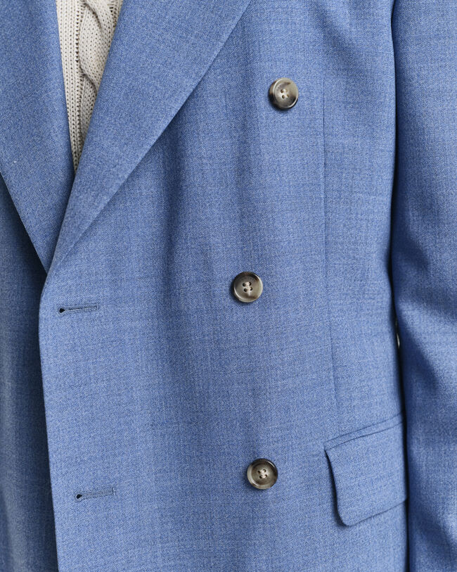 Veste de costume coupe regular en laine moulinée