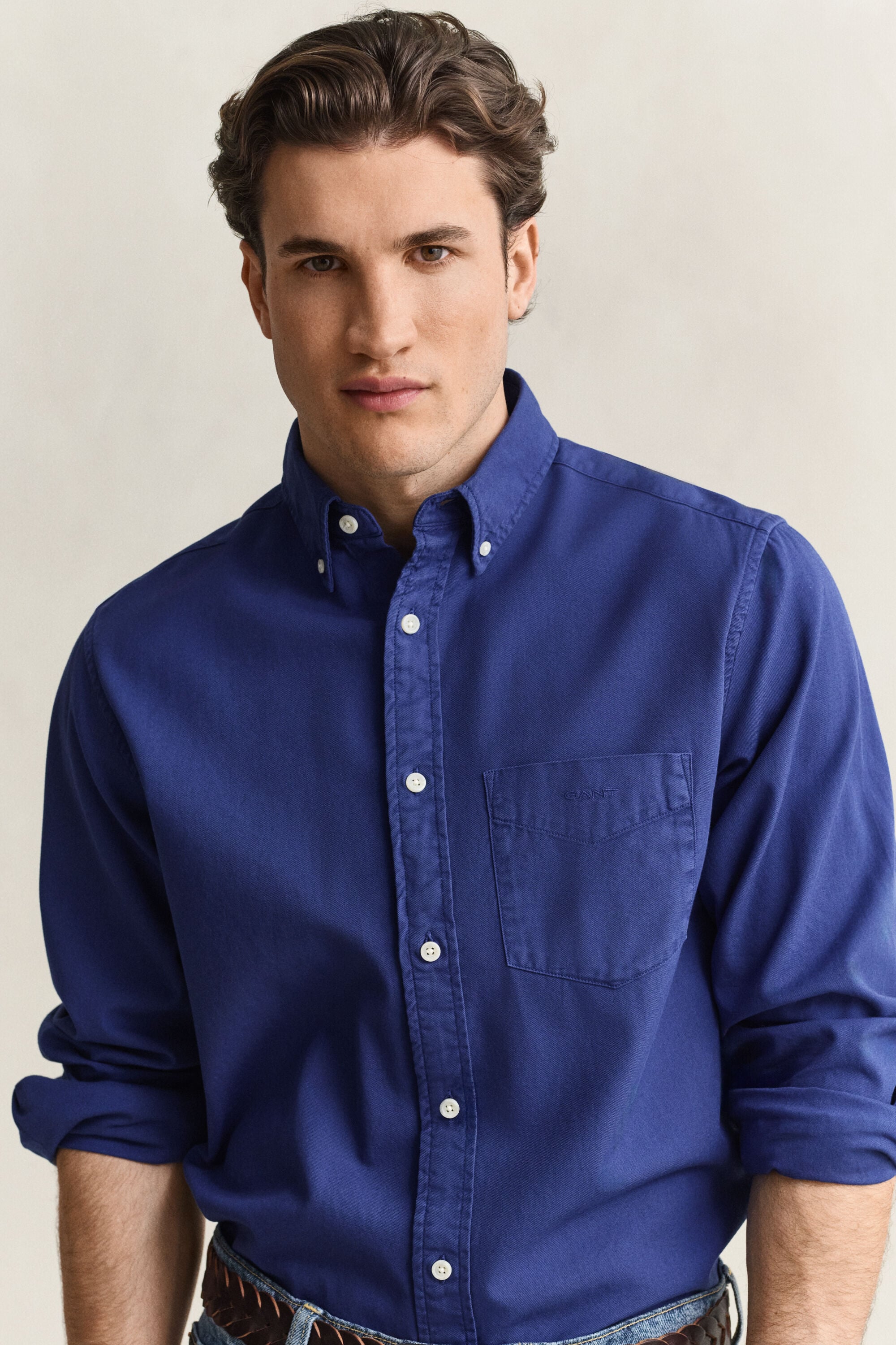 Chemise coupe regular en sergé