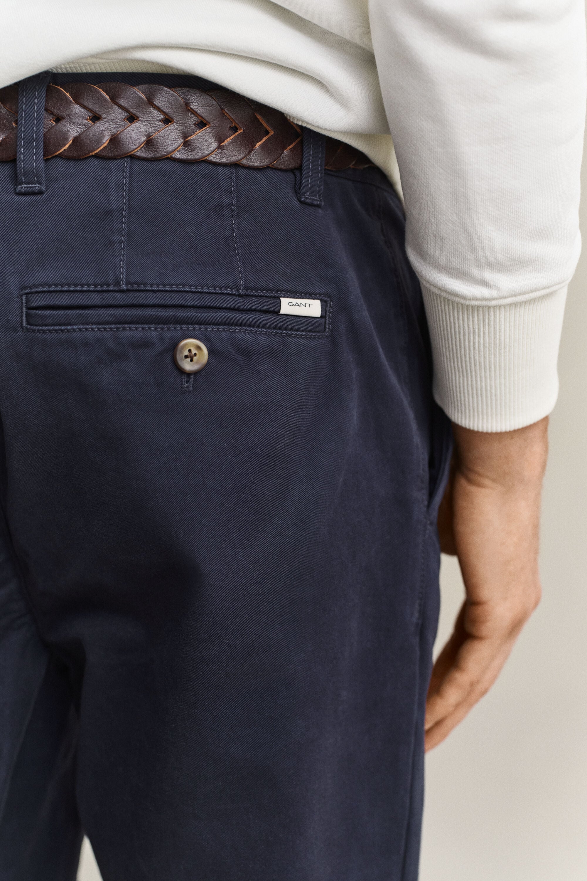 Pantalon chino coupe slim confortable