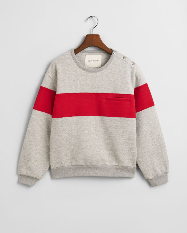 Sweat-shirt ras du cou en colour-block